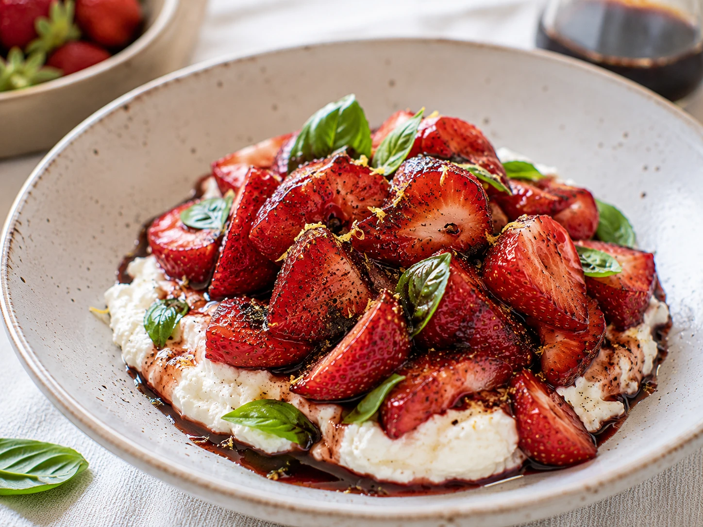 Frutillas marinadas con aceto y pimienta negra: la receta del postre italiano fácil que sorprende