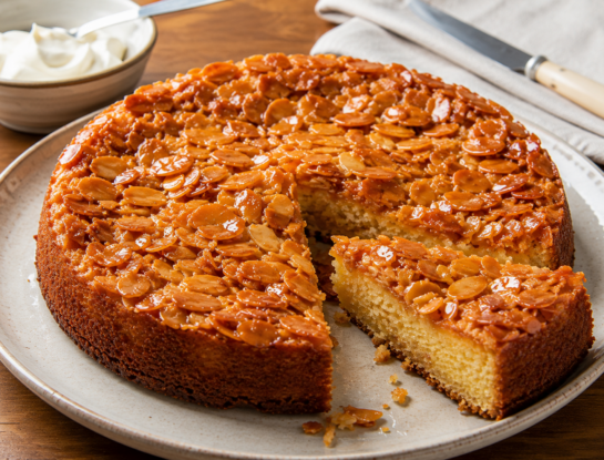 Toscakaka: la receta de la clásica tarta sueca de almendras con una irresistible cubierta crocante de caramelo