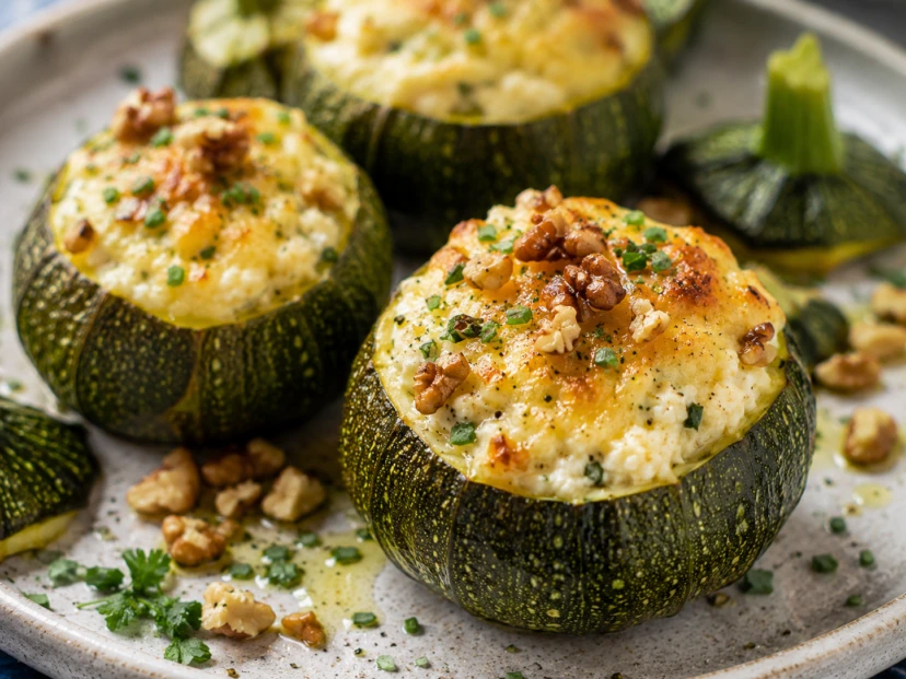 Zapallitos rellenos de ricota, limón y nueces: una receta liviana, cremosa y saludable