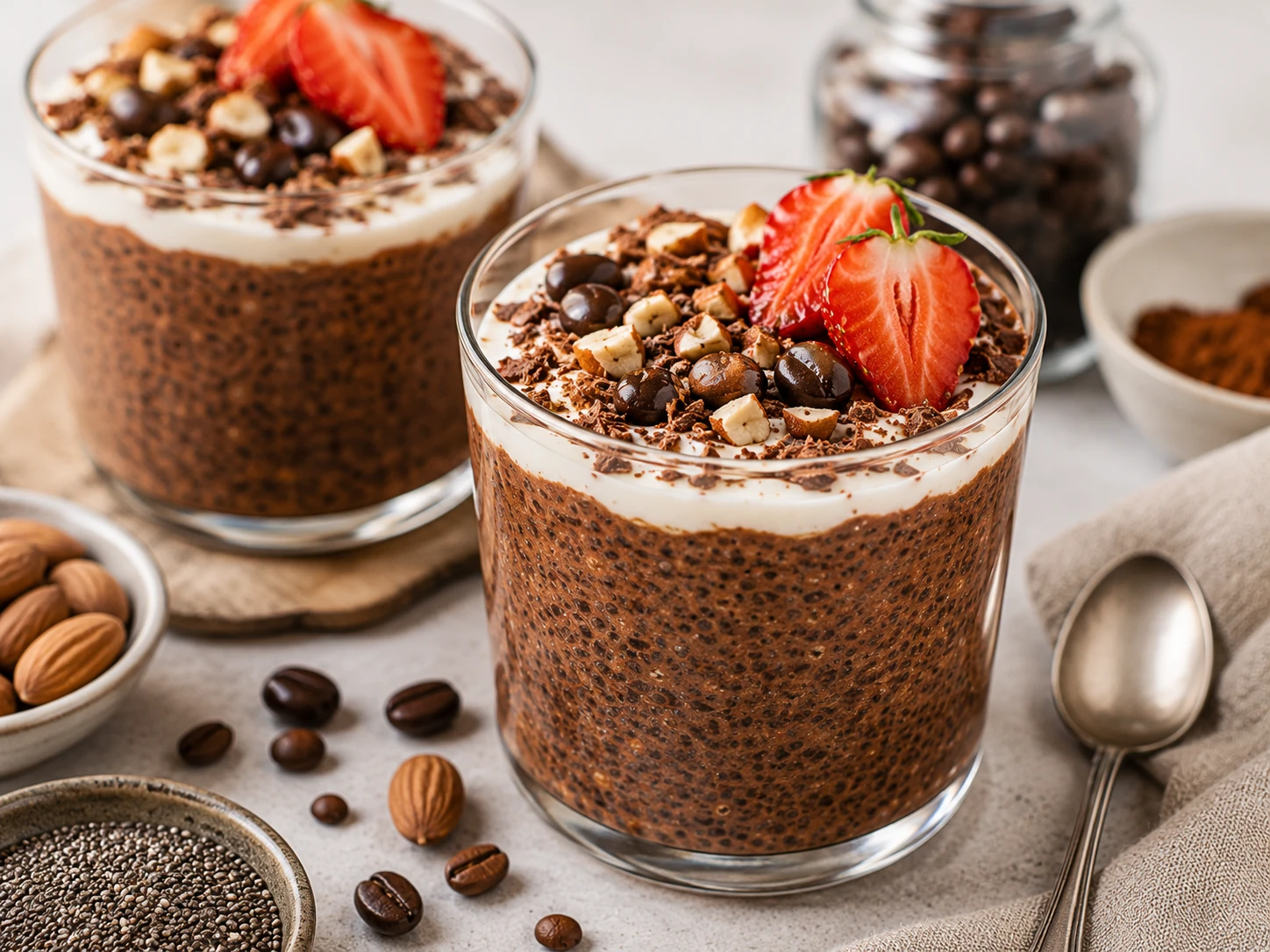 Chía pudding de café y cacao: la receta del desayuno saludable y cremoso que es tendencia