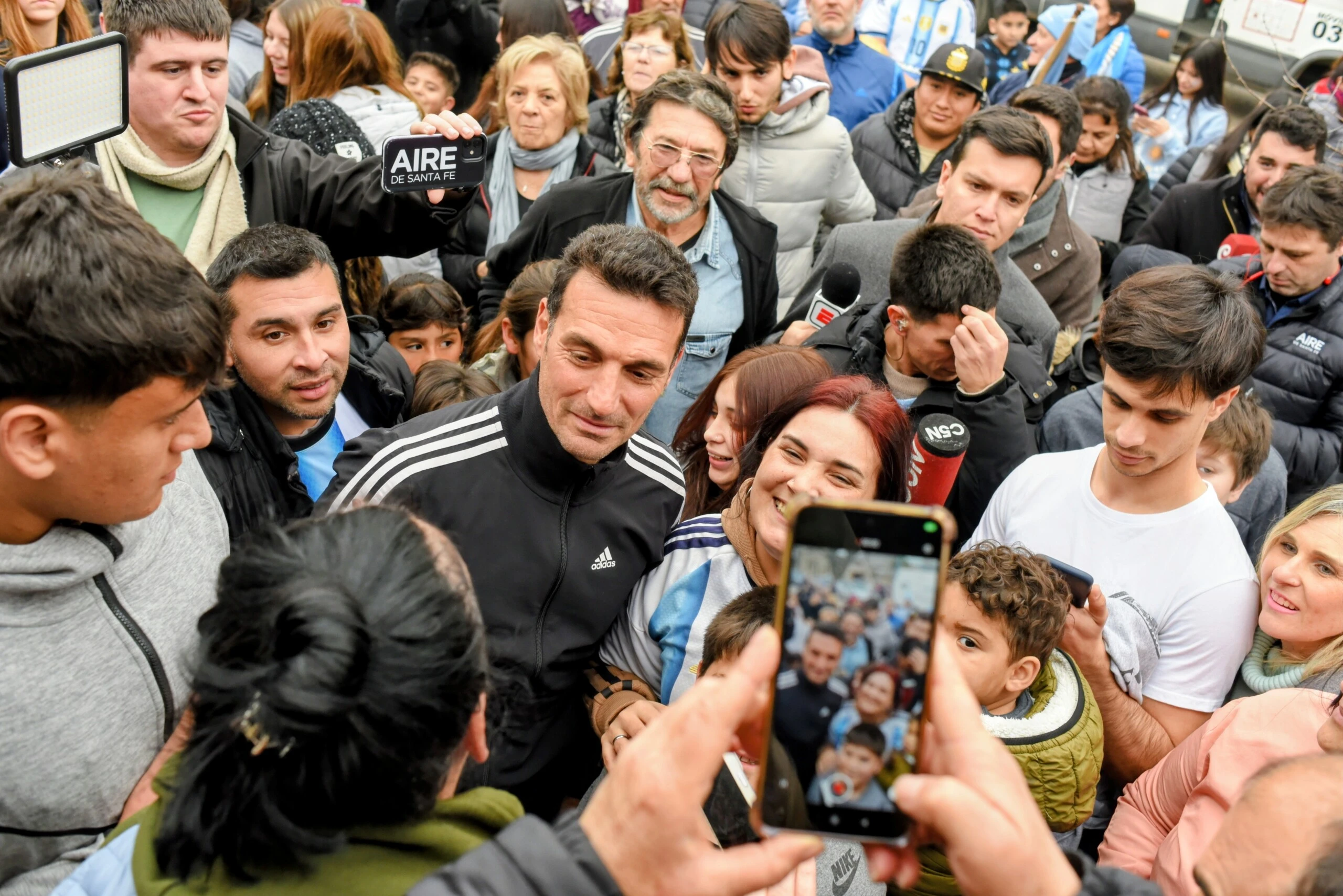 Lionel Scaloni en Pujato. Foto RS Fotos