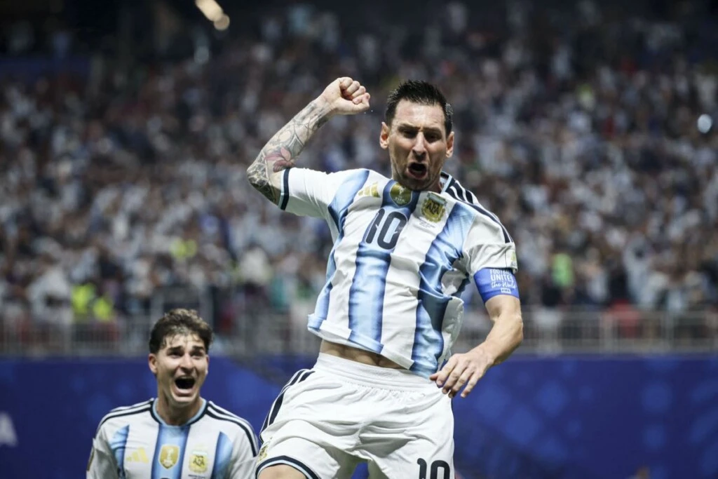 El festejo de Lionel Messi