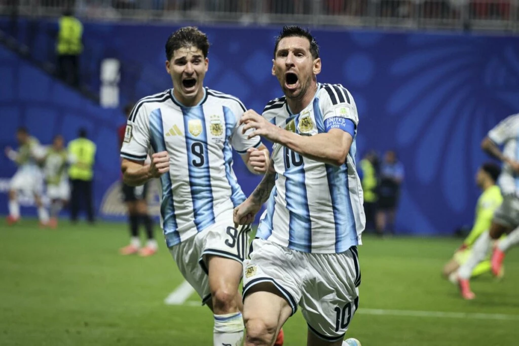 El festejo de Lionel Messi