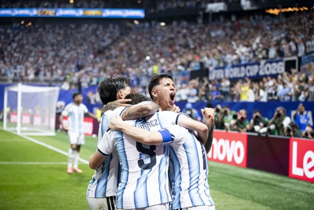 El festejo de la Selección