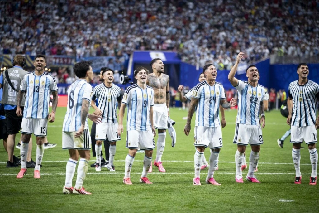 El festejo de la Selección