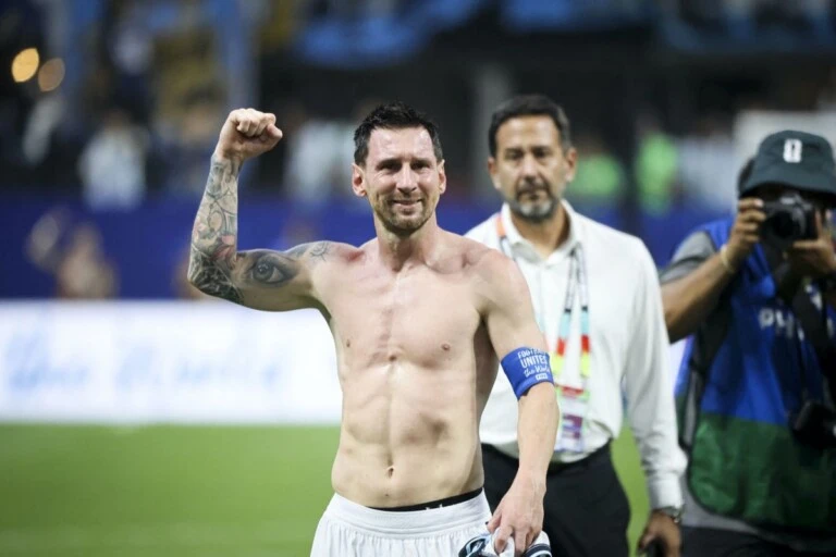 El festejo de Messi