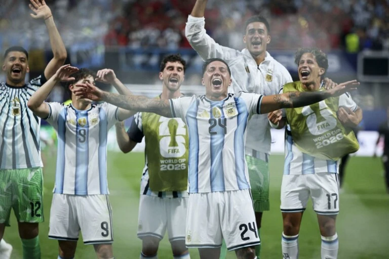El festejo de Messi