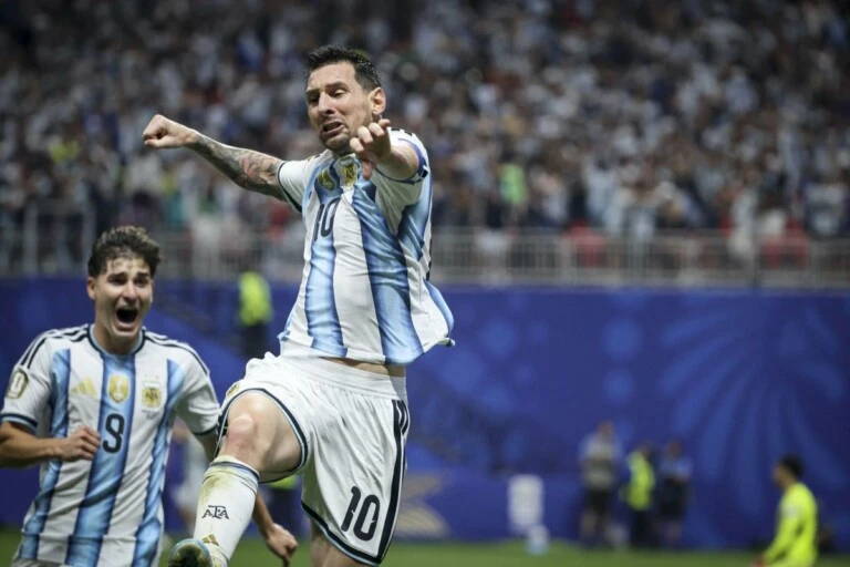 El festejo de Messi