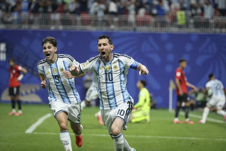 El festejo de Messi