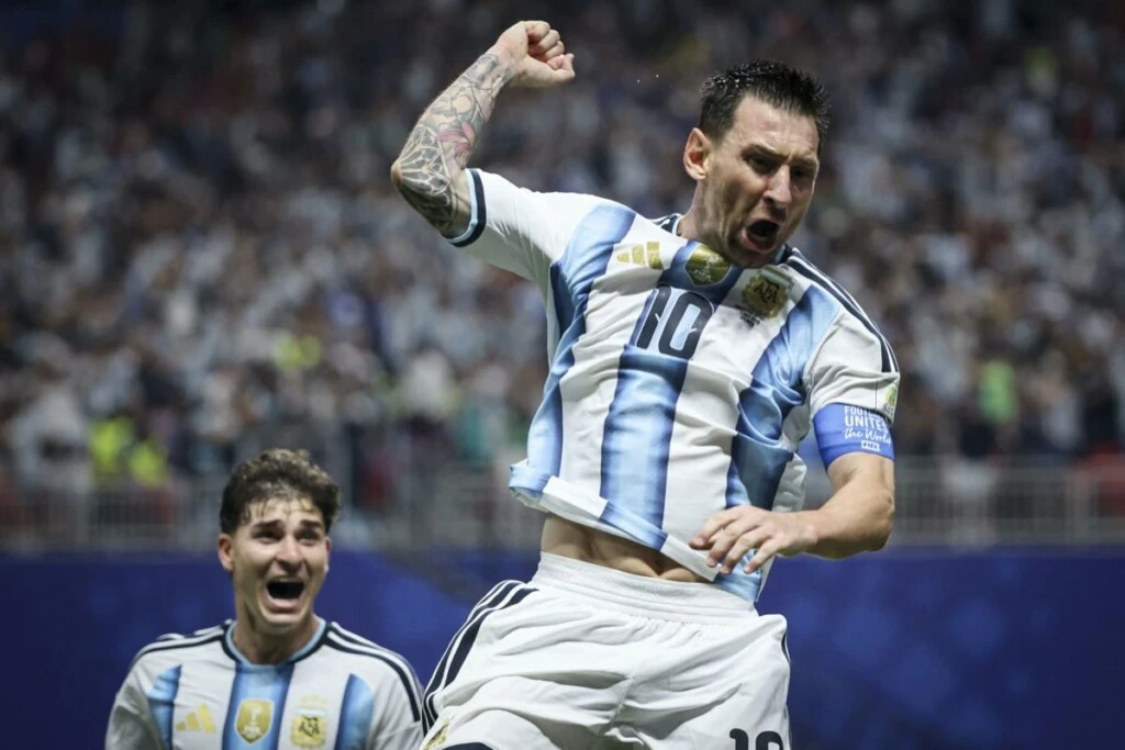 El festejo de Messi