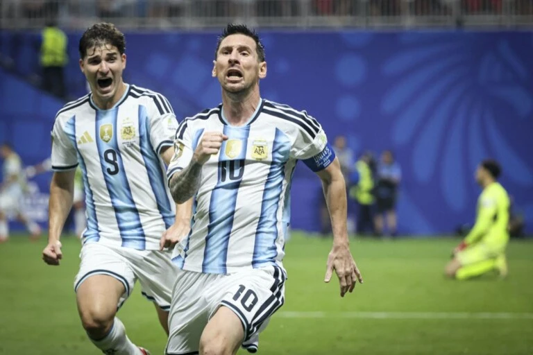 El festejo de Messi