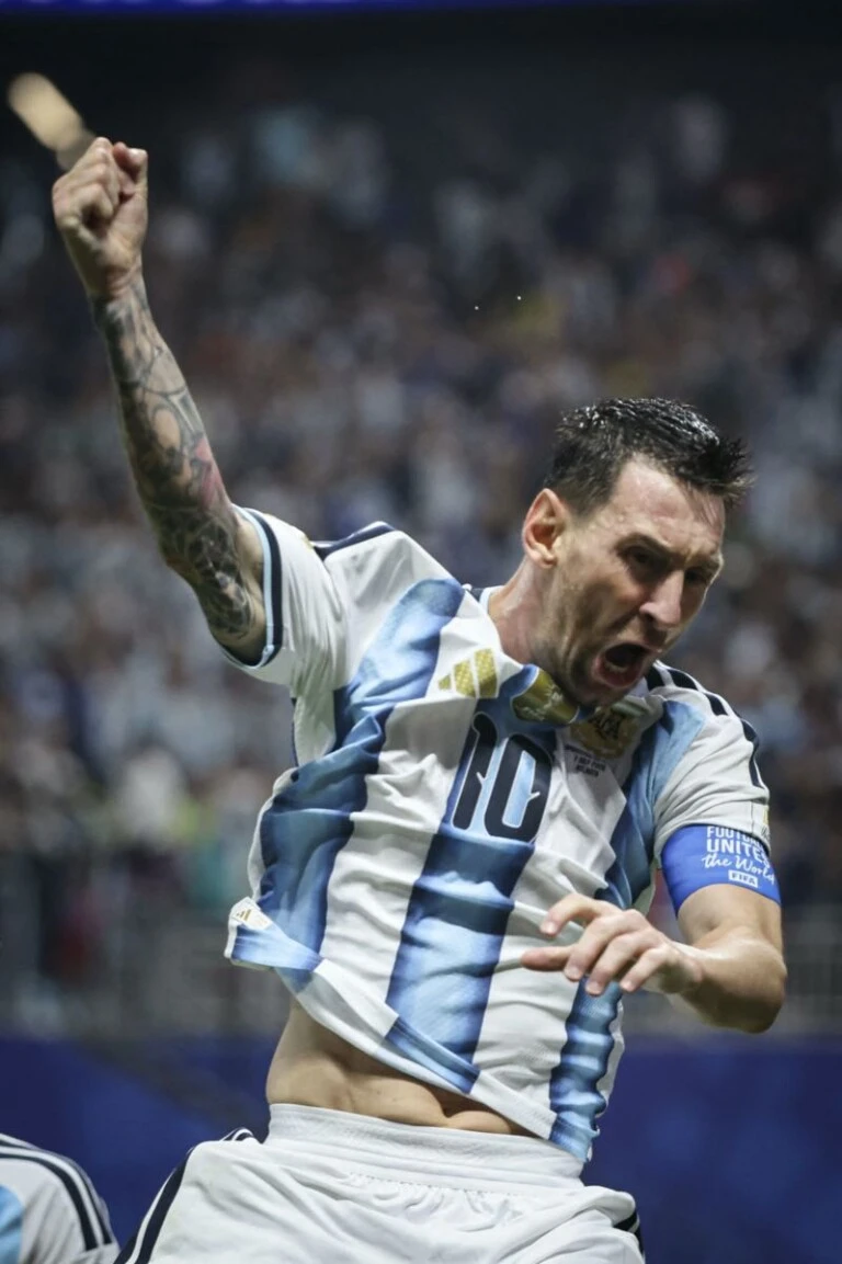 El festejo de la selección