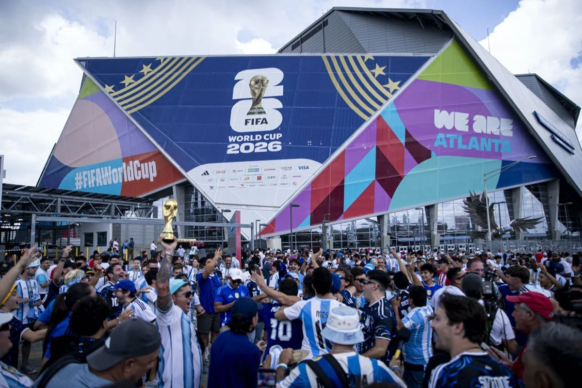 Los festejos de la hinchada.