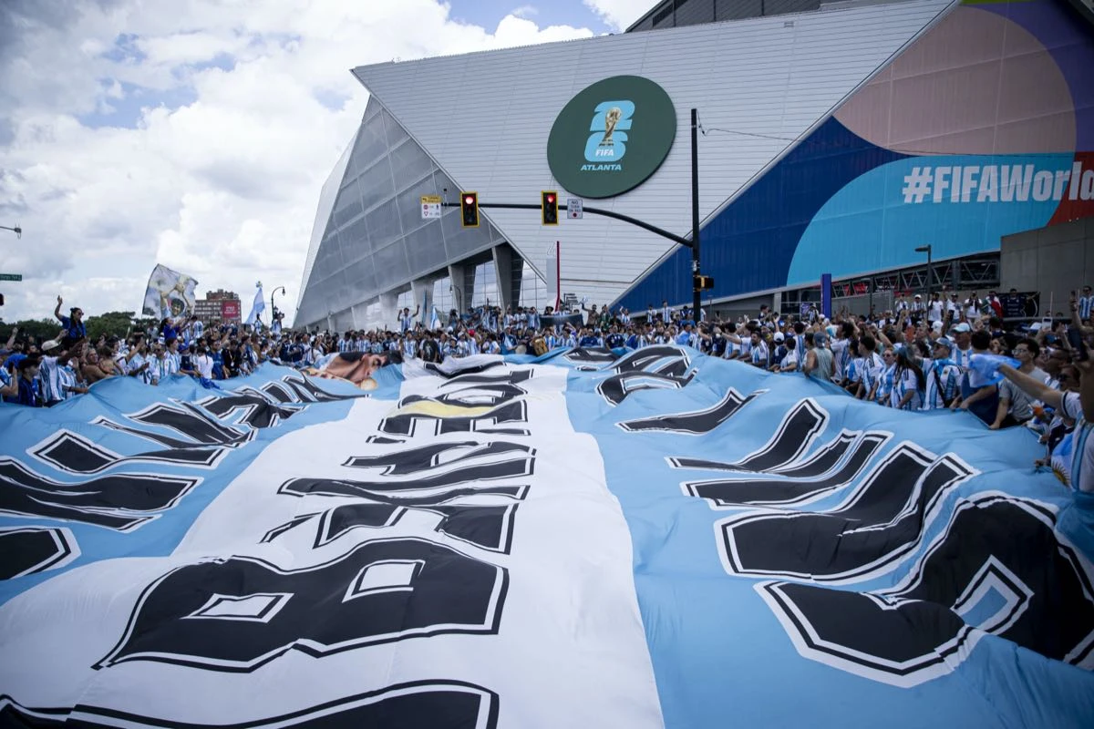 Los festejos de la hinchada.