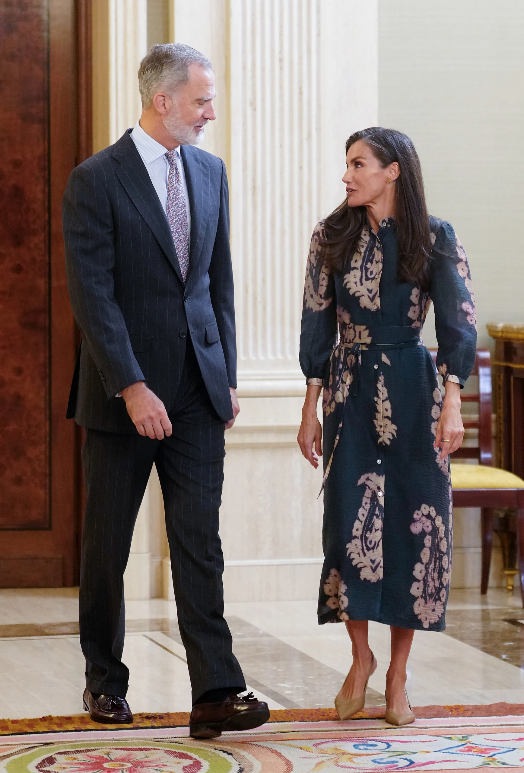 El look de Letizia Ortiz en Madrid.