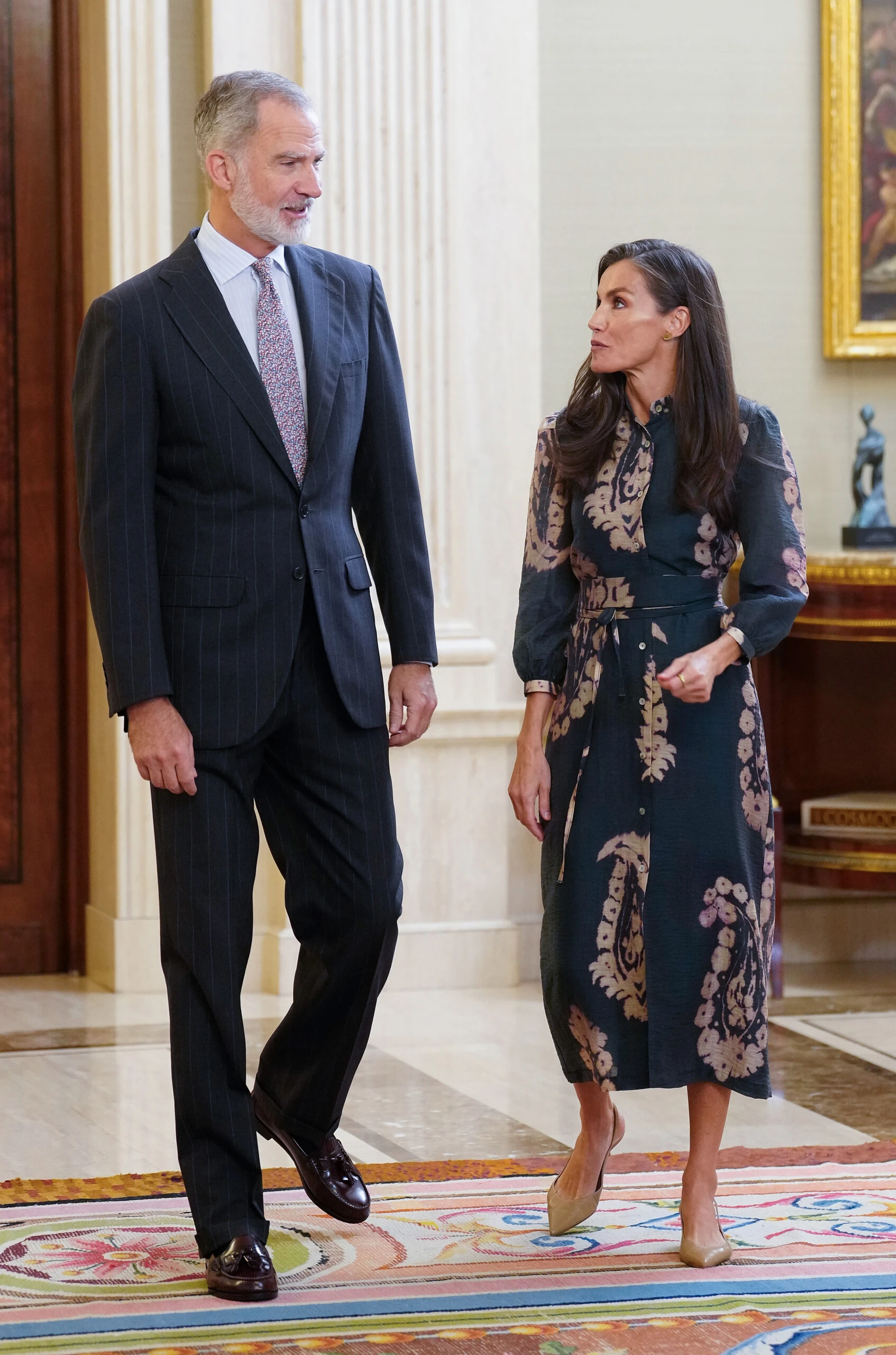 El look de Letizia Ortiz en Madrid.