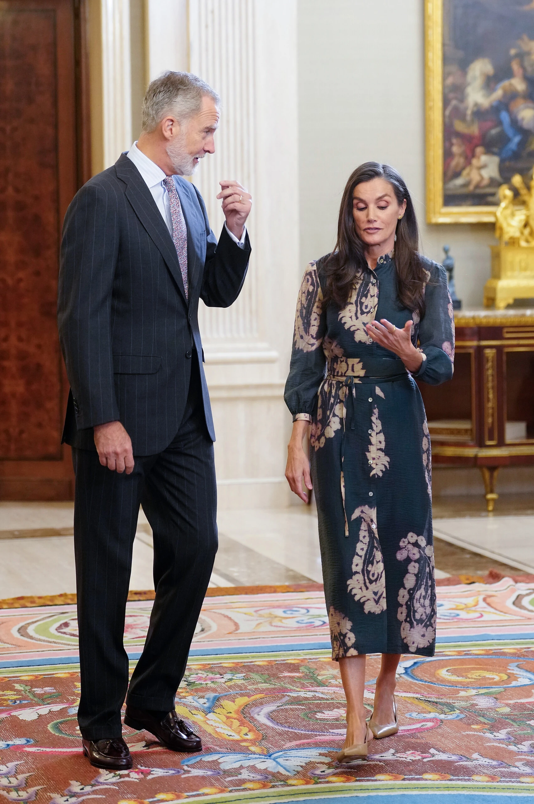 El look de Letizia Ortiz en Madrid.