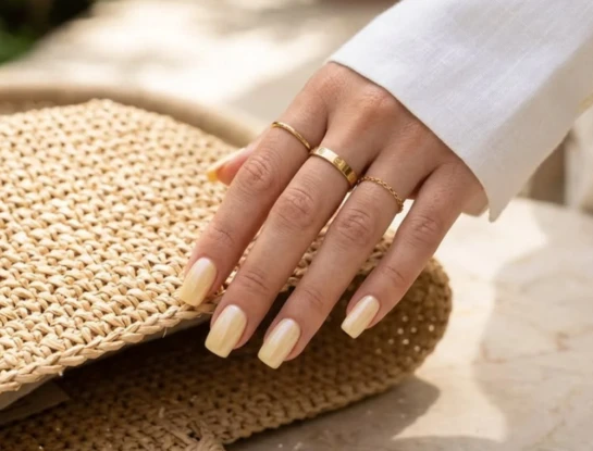 Glazed butter nails: la manicura amarillo manteca con efecto glaseado que ilumina las manos