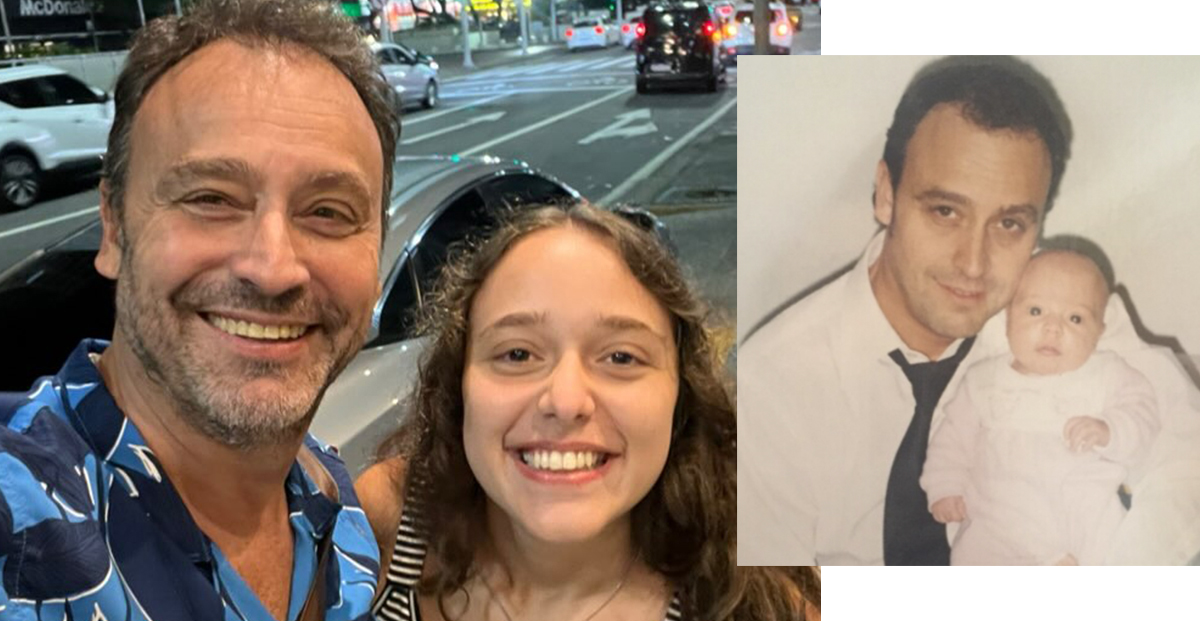 Adrian Pallares empolgou sua filha Emma há 18 anos