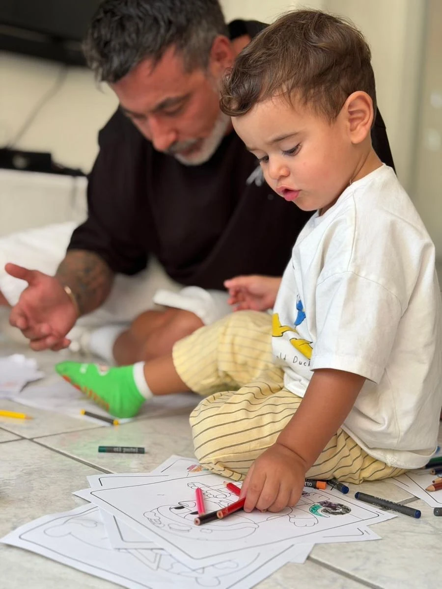 Pocho Lavezzi celebró los dos años de su hijo Vittorio. 