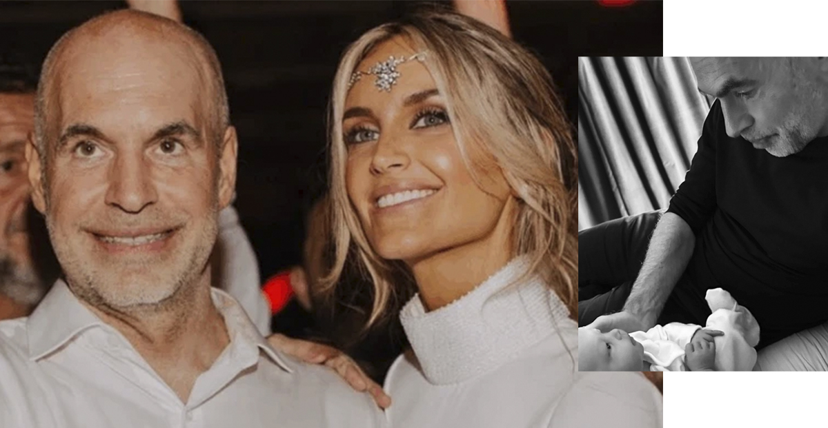 Horacio Rodriguez Larreta e Milagros Maylin mostraram seu filho