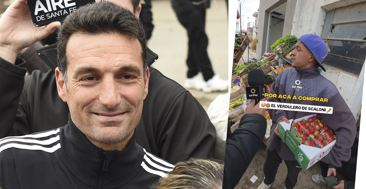 Lionel Scaloni e a compra de frutas e verduras em Pujato