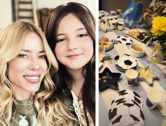 Nicole Neumann emocionó a Sienna con un video por sus 12 años y mostró detalles de su festejo con temática mundialista