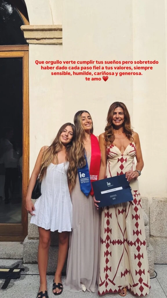 Además de mostrar las imágenes de la ceremonia, Juliana le dedicó unas palabras cargadas de emoción a su hija mayor.