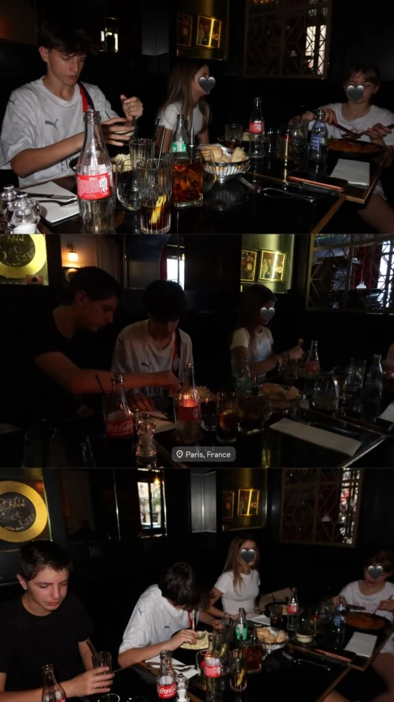 La jornada terminó con una salida a un exclusivo restaurante parisino, donde la familia compartió la cena antes de seguir el esperado encuentro entre la Selección Argentina y Suiza por el Mundial 2026.