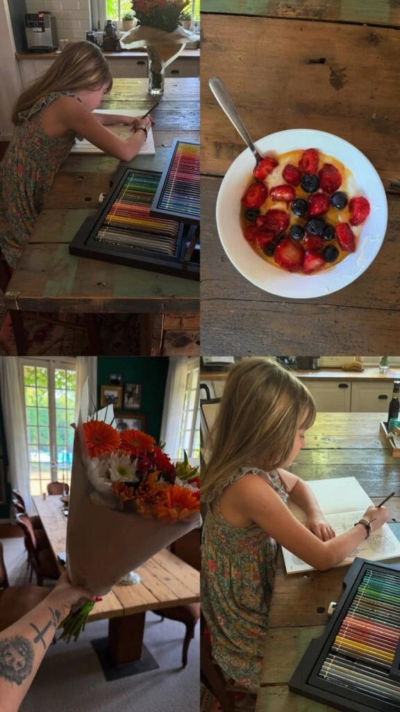 Durante su estadía, Wanda compartió distintas postales de la rutina familiar junto a Constantino y Benedicto López, además de Francesca e Isabella Icardi.