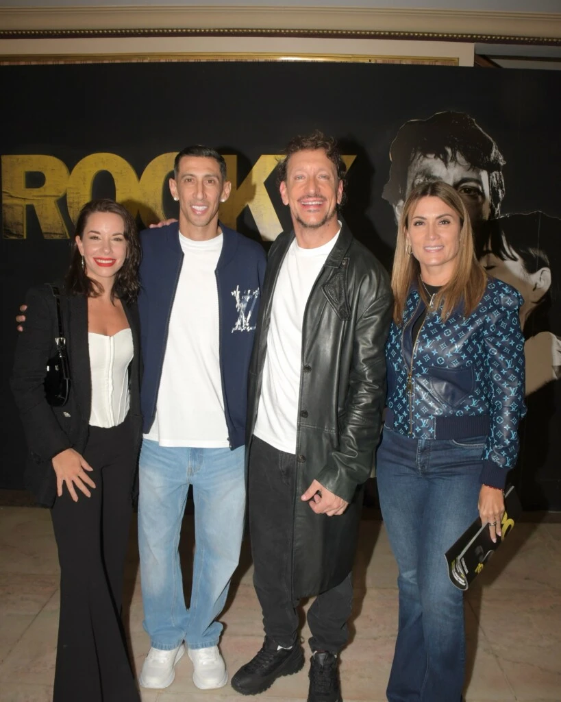 Day Fernández, Ángel Di María, Nico Vázquez y Jorgelina Cardoso.