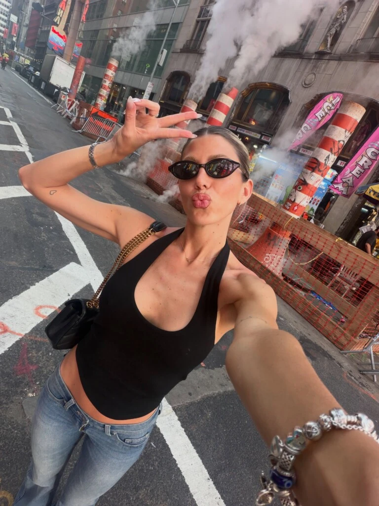El look de Cande Ruggeri. Foto: IG