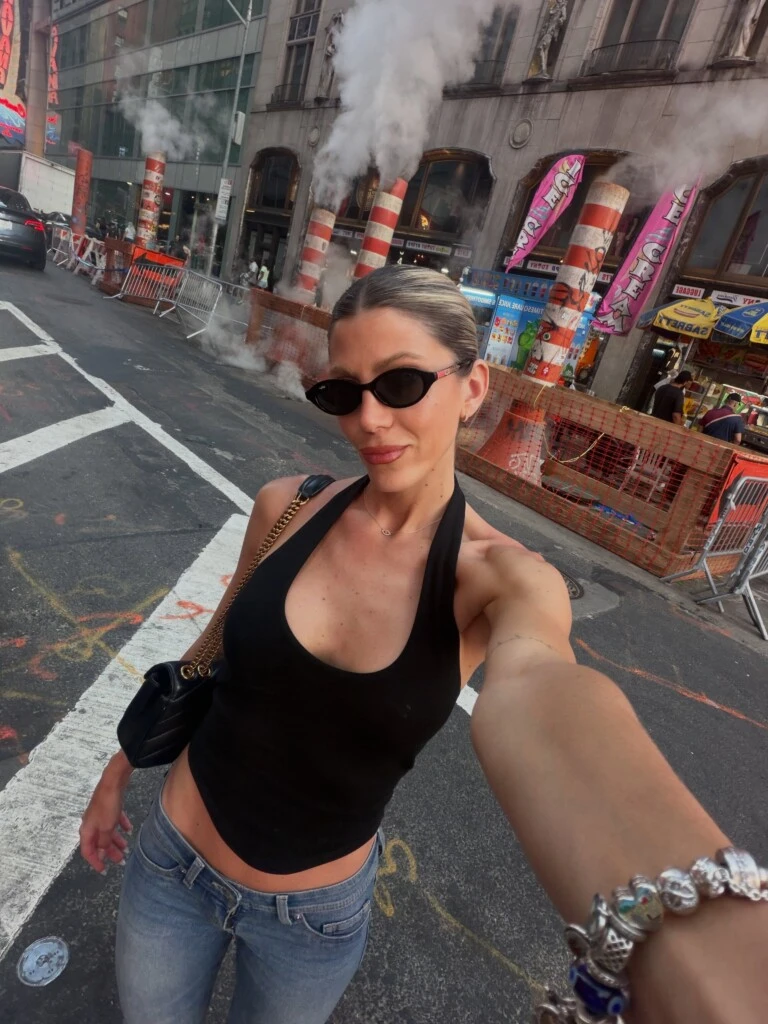 El look de Cande Ruggeri. Foto: IG