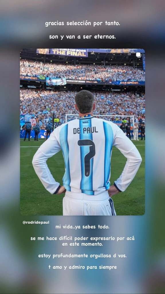 el sentido mensaje que Tini Stoessel le dedicó a Rodrigo De Paul tras la final del Mundial