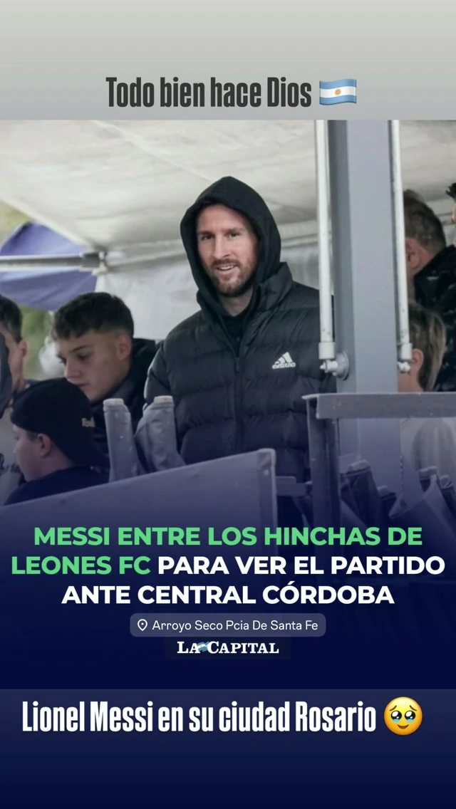 Lionel Messi reapareció tras el Mundial junto a su hijo Mateo: el look relajado que eligió para ver a Leones, el club de su familia