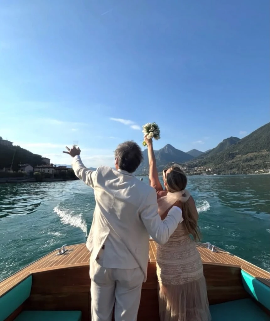 Así fue el casamiento de Claudio Rigoli y Eli en Monte Isola