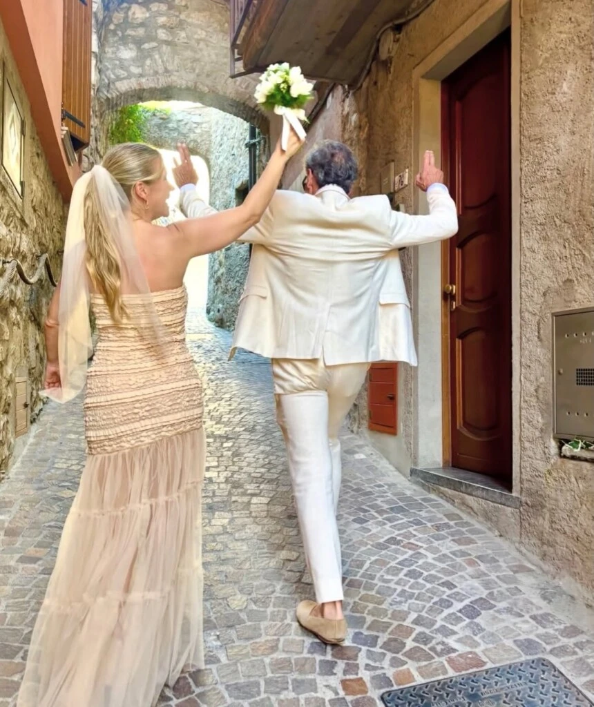Así fue el casamiento de Claudio Rigoli y Eli en Monte Isola