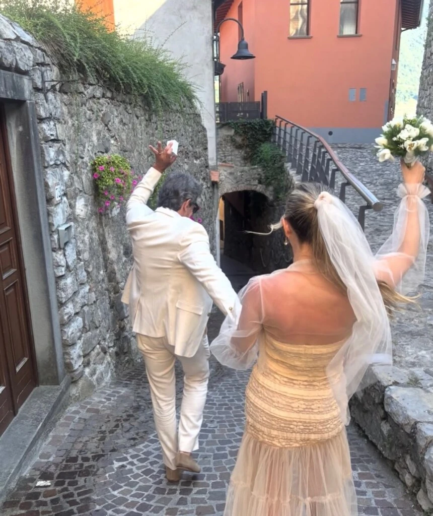 Así fue el casamiento de Claudio Rigoli y Eli en Monte Isola