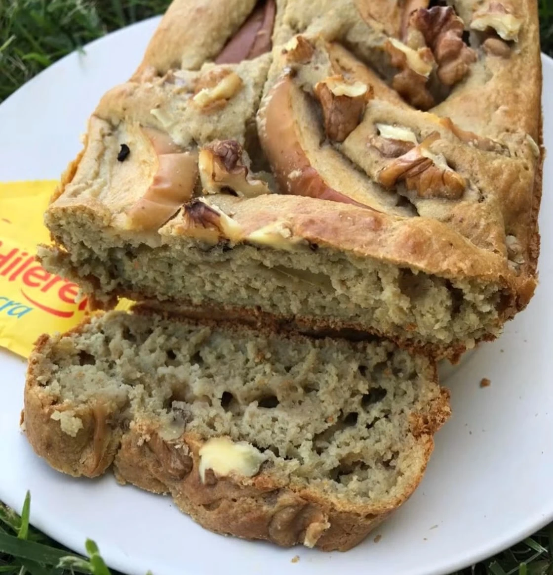 Budín de manzana y nuez