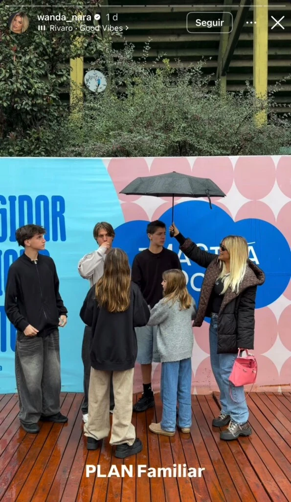En sus redes sociales, la conductora mostró algunas postales del encuentro, en las que se pudo ver a Valentino, Constantino, Benedicto, Francesca e Isabella preparándose para realizar diferentes desafíos.