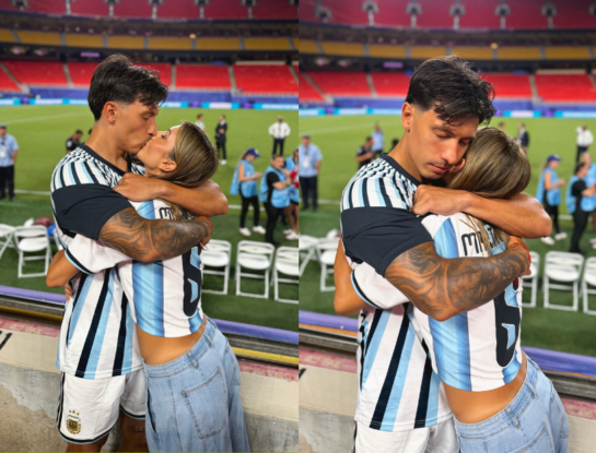 Así celebró Muriel López Benítez, la mujer de Lisandro Martínez, la victoria de la Selección Argentina