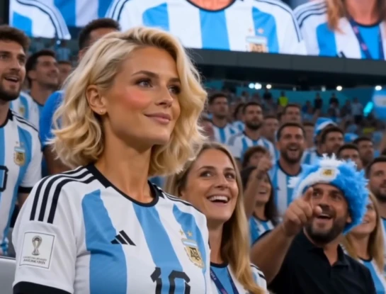 uién es Emily Carter, la misteriosa influencer que se volvió fanática de la Selección Argentina