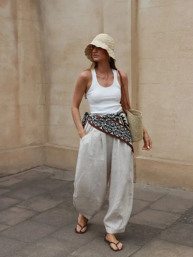 Pantalón globo, el ítem de moda que llega en primavera