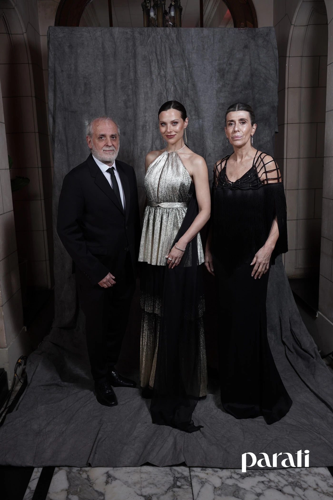 Germán Puente, Valentina Salezzi y Suami Delelis, directora creativa de Vevû.
