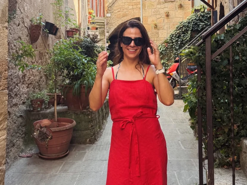 Agustina Cherri compartió las fotos de sus vacaciones familiares en Itali