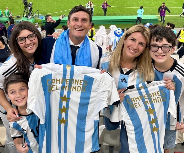 Tomás, el hijo del Pupi Zanetti: tiene 14 años y firmó su primer contrato en el Inter