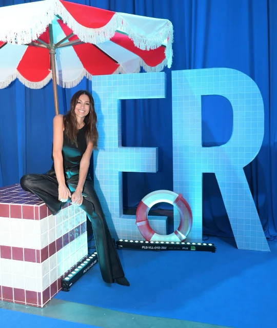 El look de Pampita con pantalón de cuero.