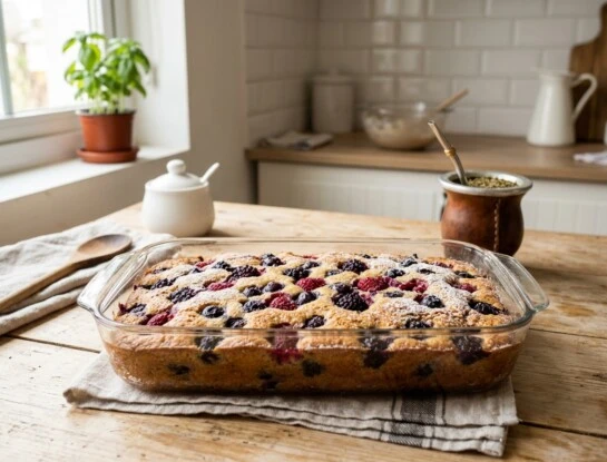 Torta matera de ricota y frutos rojos: una versión húmeda, suave y sin TACC para la merienda