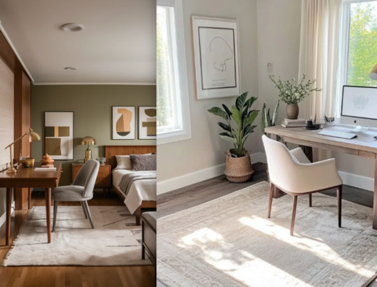 Claves y tips de colorimetría para dormitorios con espacios de home office