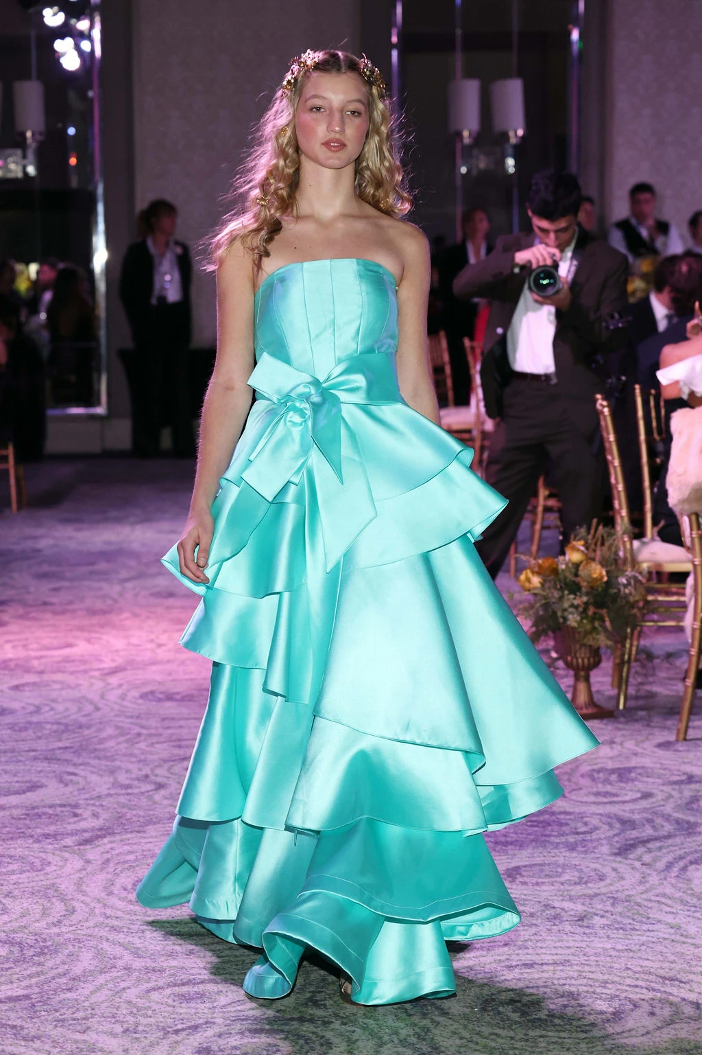 Allegra Cubero en el desfile de Laurencio Afot.
